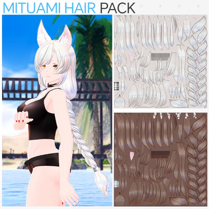 Braids Hair Pack 『Erva』(PC edition)